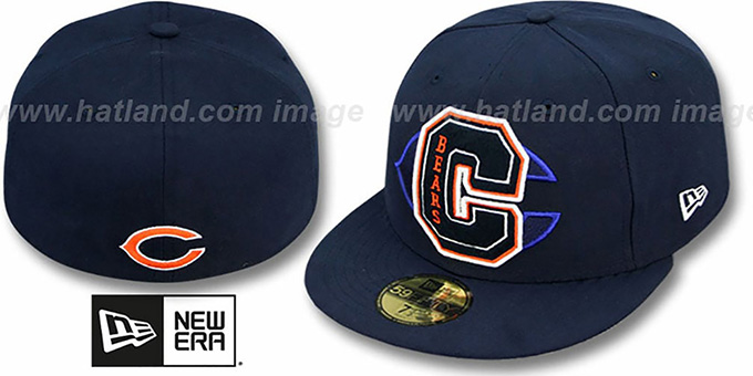 Bears 'NFL FELTN' Navy Fitted Hat by New Era