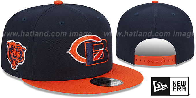 Bears 'NFL LIGATURE SNAPBACK' Navy-Orange Hat by New Era