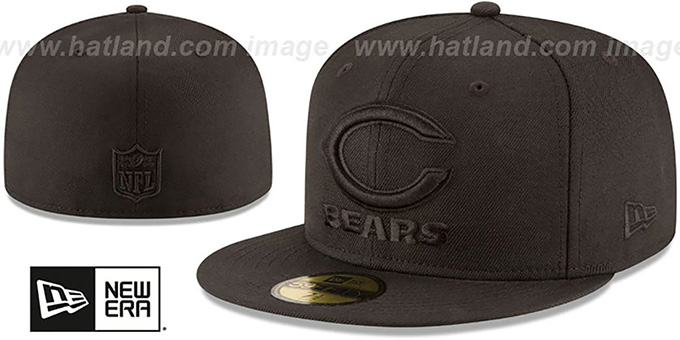 Bears 'NFL TEAM-BASIC BLACKOUT' Fitted Hat by New Era