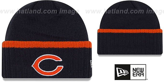 Bears 'RIBBED-UP' Navy Knit Beanie Hat by New Era