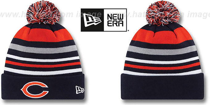 Bears 'STRIPEOUT' Knit Beanie Hat by New Era