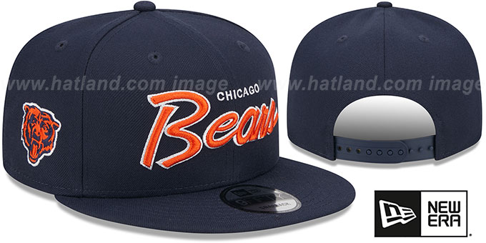 Bears 'TEAM-SCRIPT SNAPBACK' Navy Hat by New Era