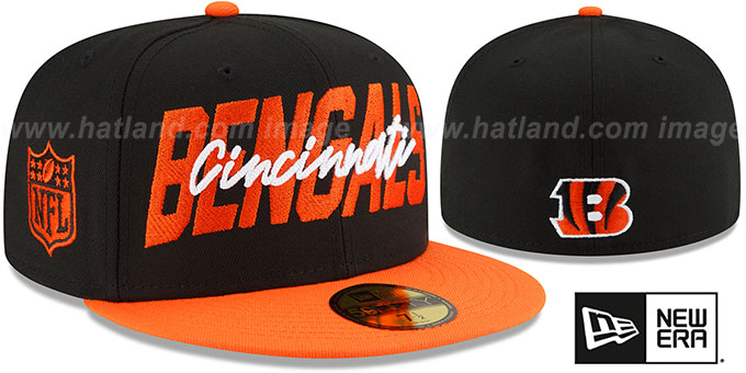 Bengals '2022 NFL DRAFT' Black-Orange Fitted Hat by New Era