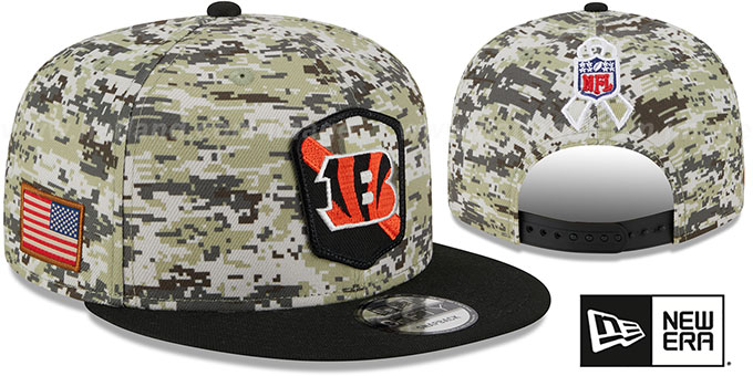 Bengals '2023 SALUTE-TO-SERVICE SNAPBACK' Camo-Black Hat by New Era