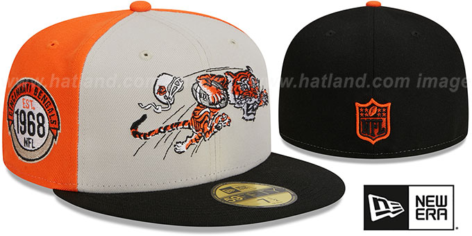 Bengals 'HISTORIC SIDELINE PINWHEEL' Fitted Hat by New Era