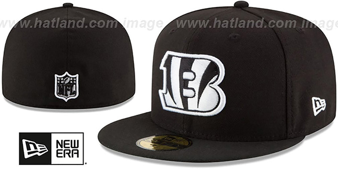 Bengals 'NFL TEAM-BASIC' Black-White Fitted Hat by New Era