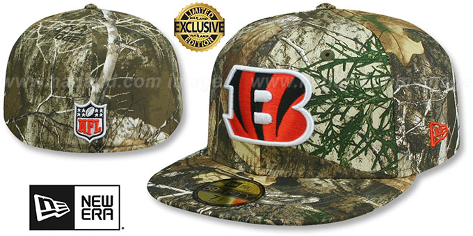 Bengals 'NFL TEAM-BASIC' Realtree Camo Fitted Hat by New Era