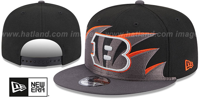 Bengals 'NFL TIDAL WAVE SNAPBACK' Black-Charcoal Hat by New Era