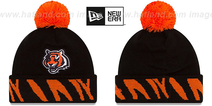 Bengals 'TEAM-RELATION' Black-Orange Knit Beanie by New Era