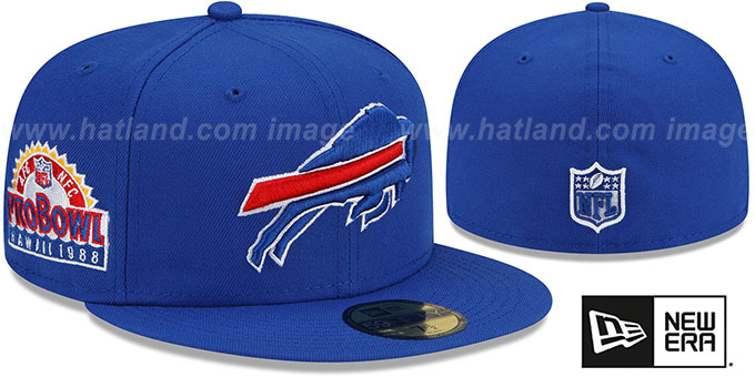 Bills 1988 'PRO BOWL SIDE-PATCH' Royal Fitted Hat by New Era