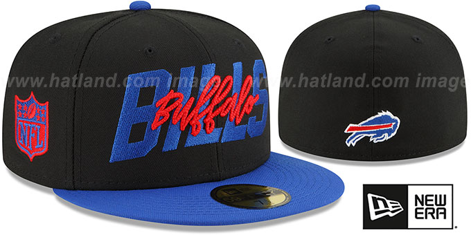 Bills '2022 NFL DRAFT' Black-Royal Fitted Hat by New Era