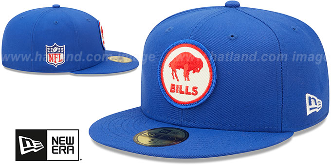 Bills '2022 NFL THROWBACK SIDELINE' Royal Fitted Hat by New Era