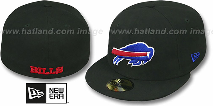 Bills 'NFL TEAM-BASIC' Black Fitted Hat by New Era