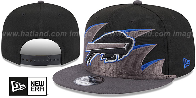 Bills 'NFL TIDAL WAVE SNAPBACK' Black-Charcoal Hat by New Era