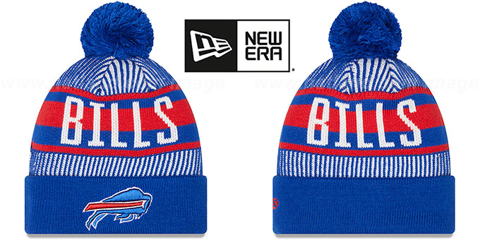 Bills 'STRIPED' Knit Beanie Hat by New Era