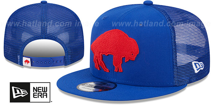 Bills 'THROWBACK TEAM-BASIC TRUCKER SNAPBACK' Royal Hat by New Era