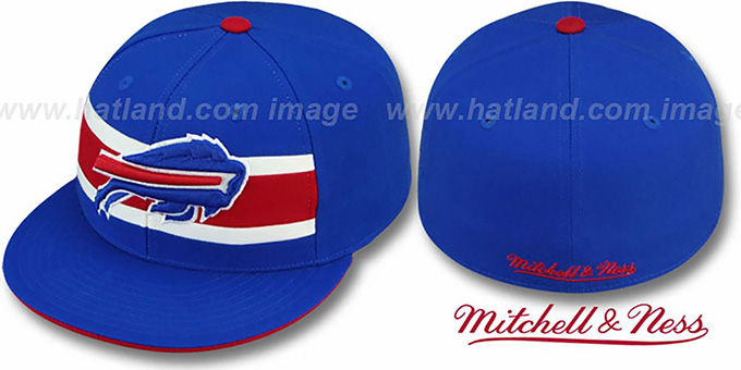 Bills 'THROWBACK TIMEOUT' Royal Fitted Hat by Mitchell and Ness