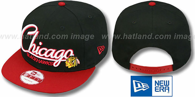 Blackhawks '2T CHARZ SNAPBACK' Black-Red Hat by New Era