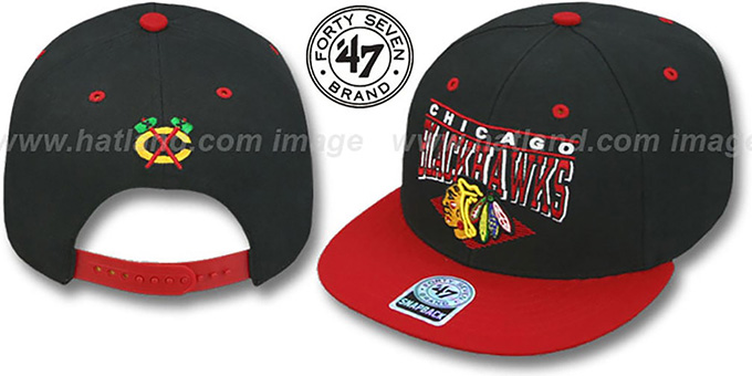 Blackhawks '2T HOLDEN SNAPBACK' Adjustable Hat by Twins 47 Brand