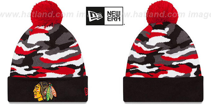 Blackhawks 'CAMO CAPTIVATE' Knit Beanie Hat by New Era