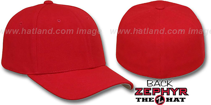 'Blank DH' RED Fitted Hat by Zephyr