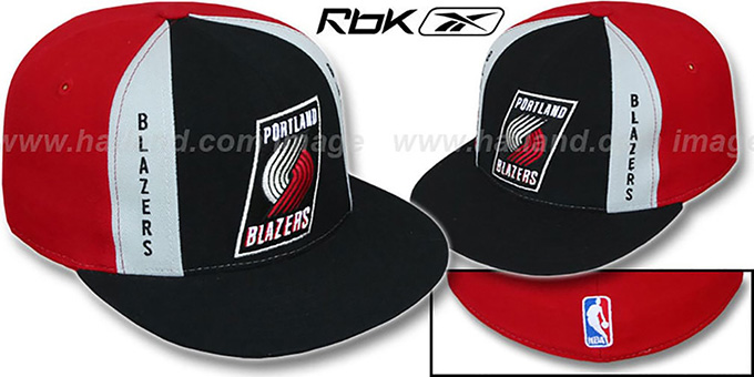 Blazers 'AJD PINWHEEL' Black-Red Fitted Hat by Reebok