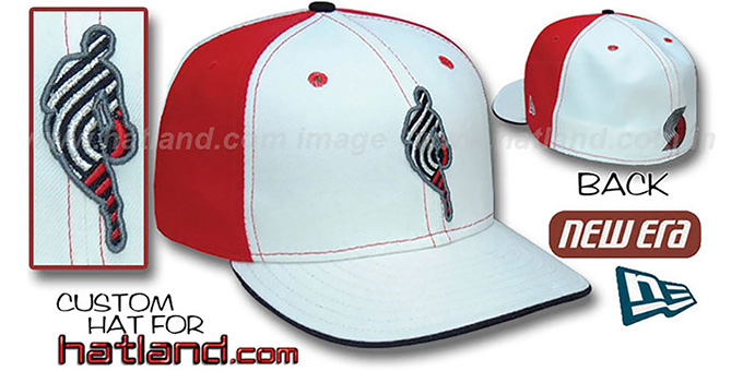 Blazers 'INSIDER PINWHEEL' White-Red Fitted Hat by New Era