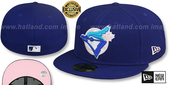 Blue Jays 1993 'COOPERSTOWN PINK LOGO BOTTOM' Fitted Hat by New Era