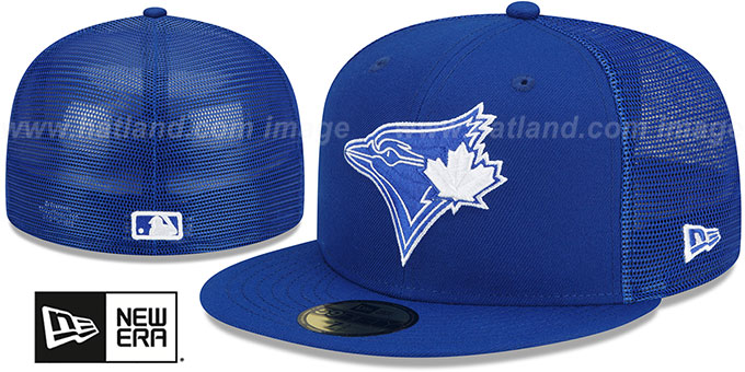 Blue Jays 'BATTING PRACTICE TRUCKER' Royal Fitted Hat by New Era