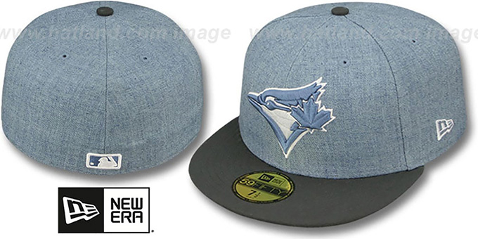 Blue Jays '2T-HEATHER' Blue-Grey Fitted Hat by New Era