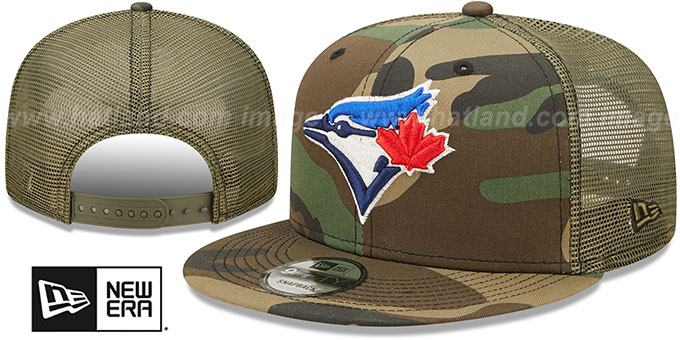 Blue Jays 'ARMY CAMO TRUCKER' Hat by New Era