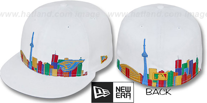 Blue Jays 'CITY DEEP-SKYLINE' White-Multi Fitted Hat by New Era