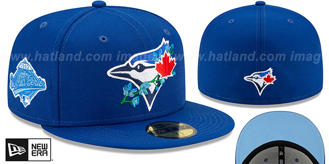 Blue Jays 'COOP LOGO BLOOM SIDE-PATCH' Royal-Sky Fitted Hat by New Era