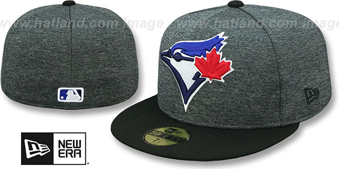 Blue Jays 'HEATHER-HUGE' Grey-Black Fitted Hat by New Era