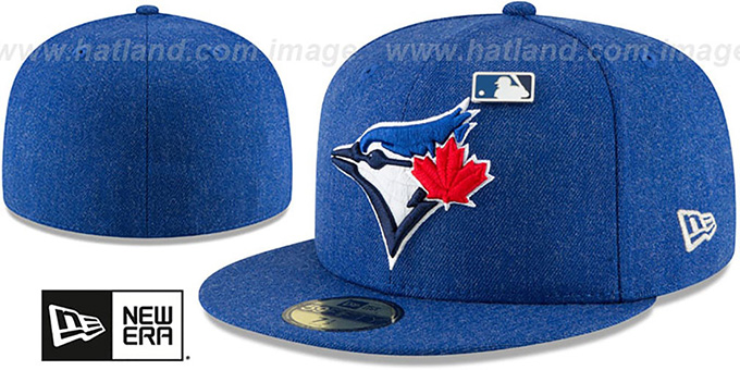 Blue Jays 'HEATHERED-PIN' Royal Fitted Hat by New Era