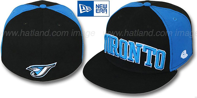 Blue Jays 'JMACK ARCH' Black-Blue Fitted Hat by New Era