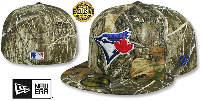 Blue Jays 'MLB TEAM-BASIC' Realtree Camo Fitted Hat by New Era