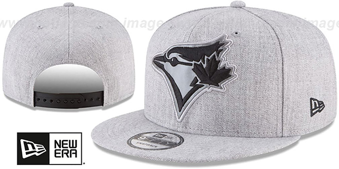 Blue Jays 'SILKED-XL SNAPBACK' Heather Light Grey Hat by New Era