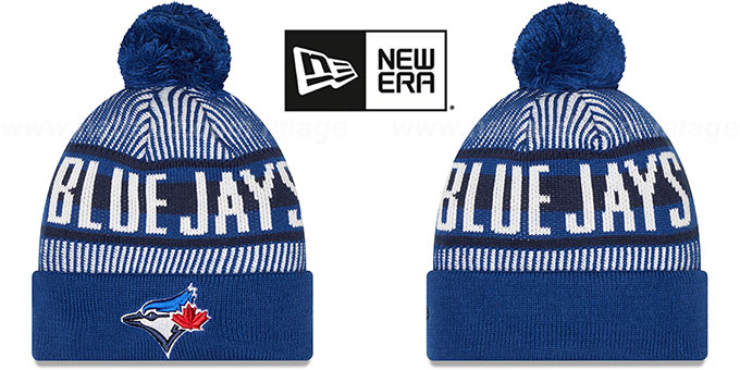 Blue Jays 'STRIPED' Knit Beanie Hat by New Era