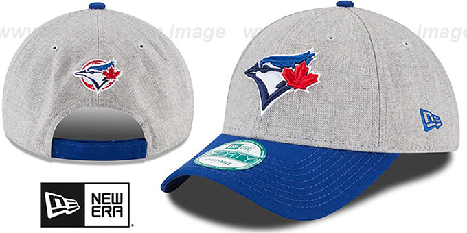 Blue Jays 'THE-LEAGUE HEATHER STRAPBACK' Grey-Royal Hat by New Era