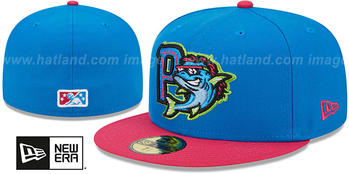 Blue Wahoos 'THEME NIGHT' Blue-Pink Fitted Hat by New Era