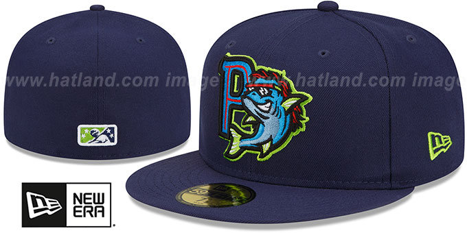 Blue Wahoos 'THEME NIGHT' Navy Fitted Hat by New Era