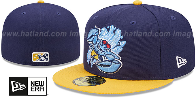 BlueClaws 'MILB MARVEL DEFENDERS' Navy-Gold Fitted Hat by New Era