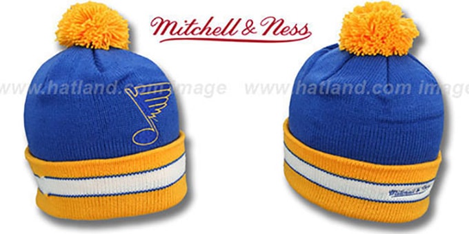 Blues 'XL-LOGO BEANIE' Royal by Mitchell and Ness