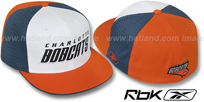 Bobcats 'SWINGMAN' White-Slate-Orange Fitted Hat by Reebok