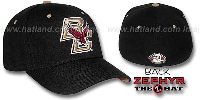 Boston College 'BC-DHS' Black Fitted Hat by Zephyr