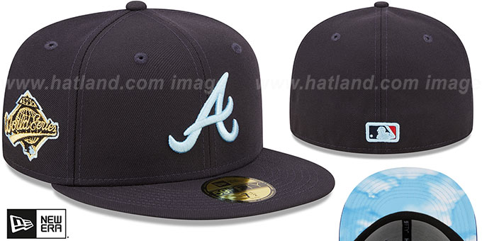 Braves 1995 WS 'CLOUD-UNDER' Navy Fitted Hat by New Era