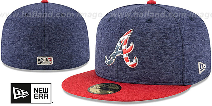 Braves '2017 JULY 4TH STARS N STRIPES' Fitted Hat by New Era