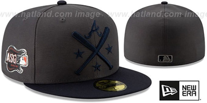 Braves '2019 MLB ALL-STAR WORKOUT' Grey-Navy Fitted Hat by New Era