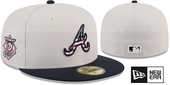 Braves 2024 'JULY 4TH STARS N STRIPES' Fitted Hat by New Era